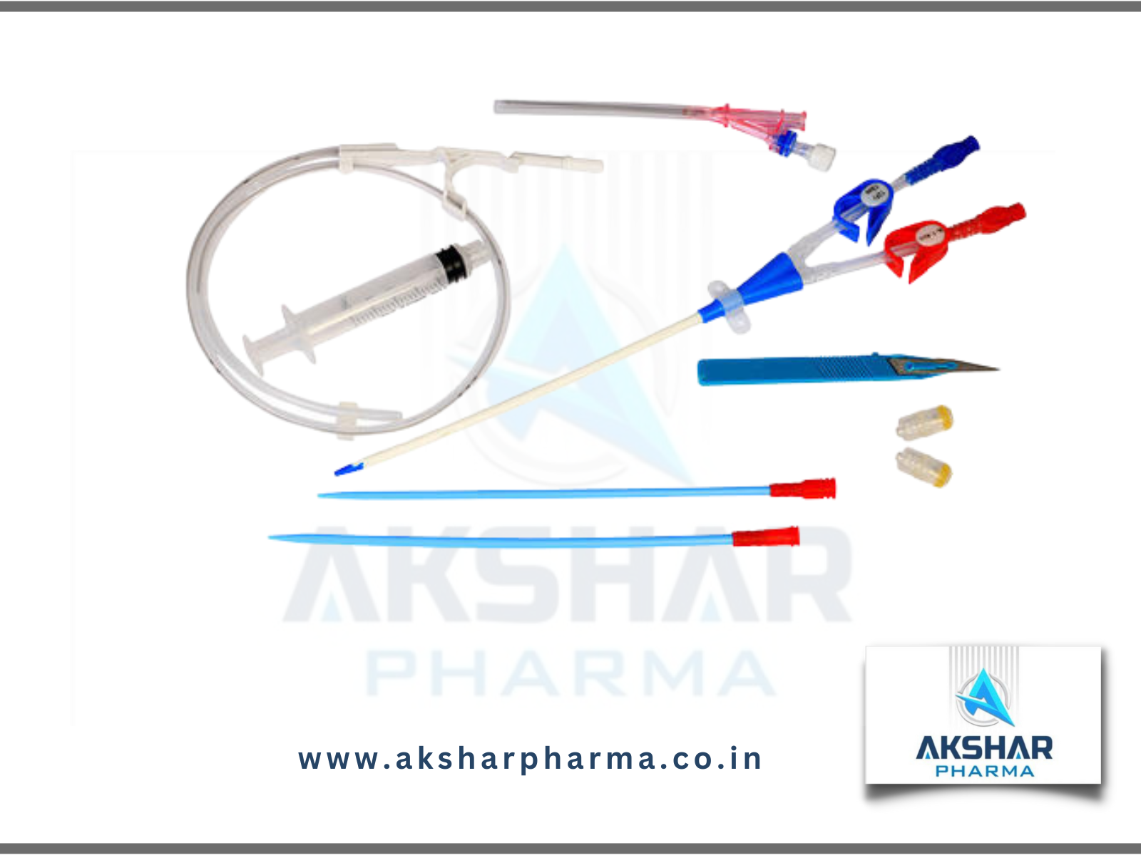 Double Lumen Hemodialysis Catheter Kit - Recommended For: Hospital