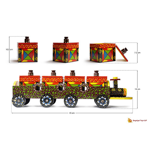 Multicolor Toy Train Wooden