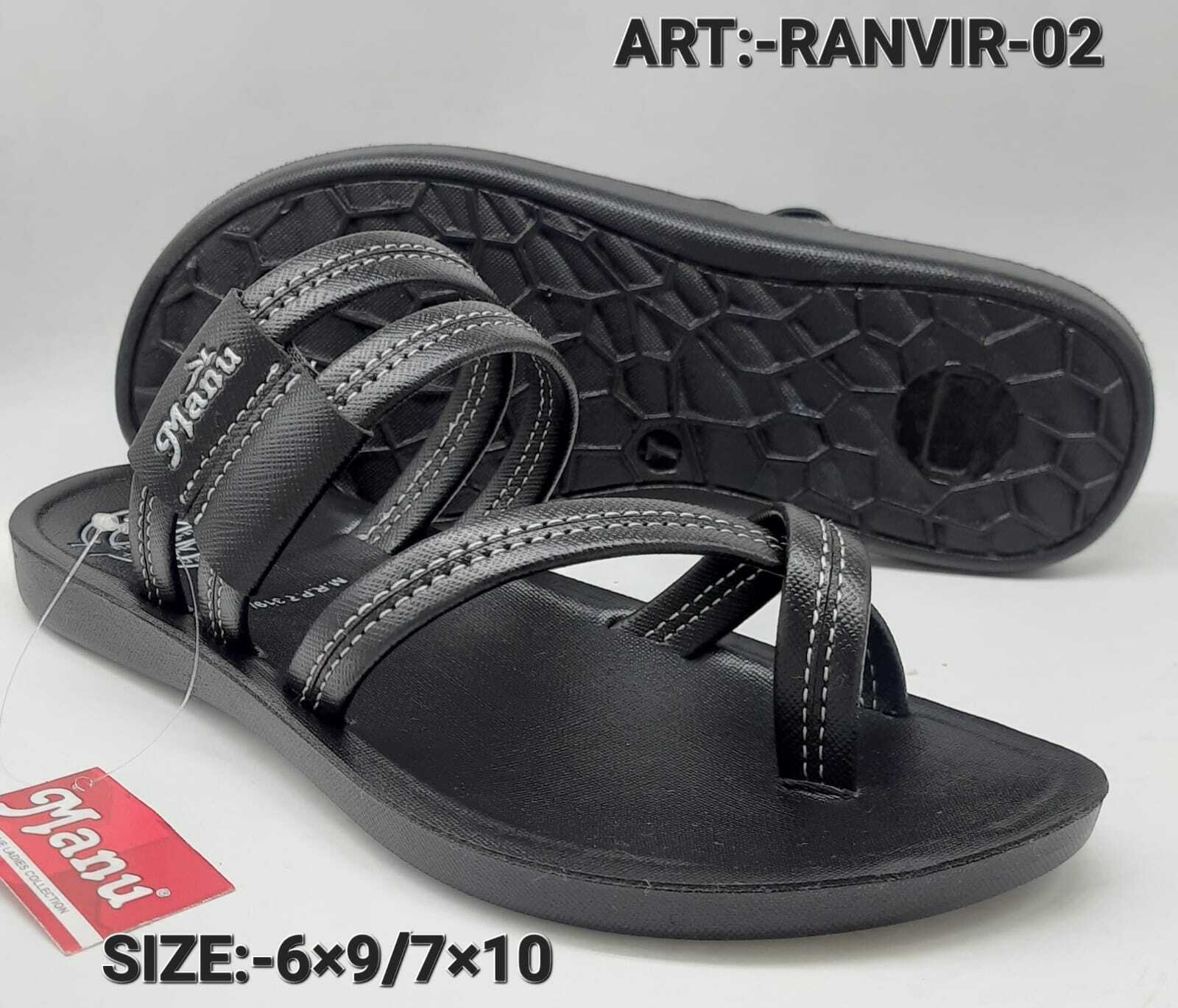 Mens Leather Sandal - Color: Black