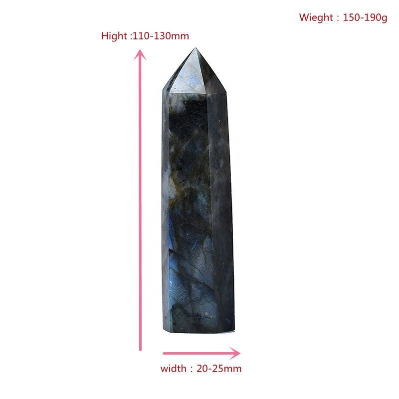 Labradorite Gemstone Tower - Aaa Grade Natural Agate, Free Size | Iridescent Gray Healing Wand For Chakra Balancing And Meditation