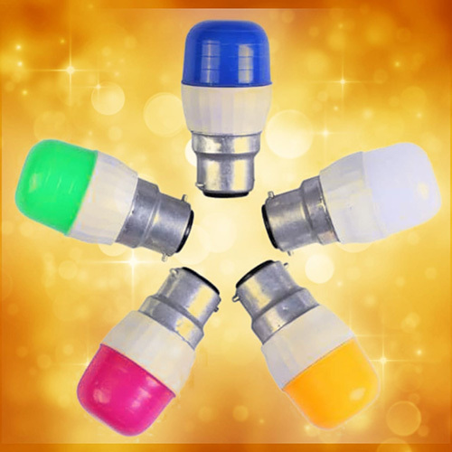 Indoor Coloured LED Bulb - Plastic, Modern Design | Energy-Efficient Chip, Customizable Ambience for Home and Events