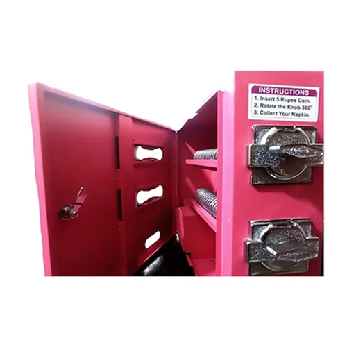Manual Sanitary Napkin Vending Machine - Stainless Steel, 50 Pads Capacity | Semi-automatic, 5 Ampere Voltage, 1-year Warranty