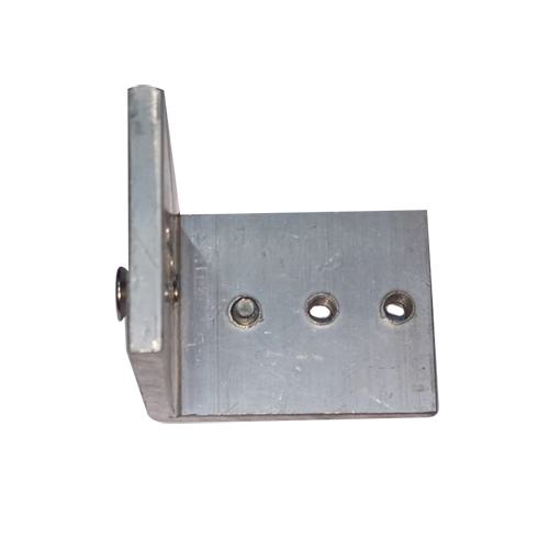 Connector With Screw - Aluminum, Versatile Glass Fixing Solution In Sleek Gray, Features Robust Design And Easy Installation For Diverse Applications