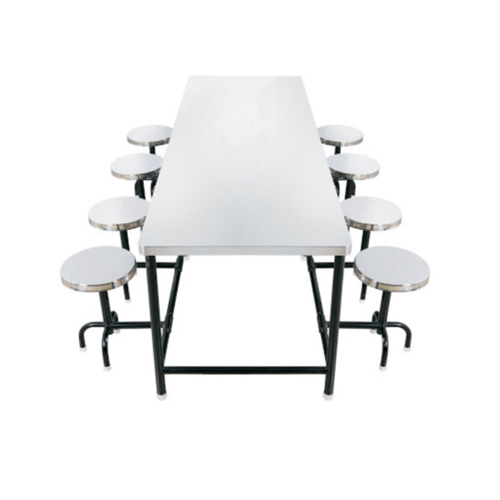 सीटर के साथ सिल्वर डाइनिंग टेबल