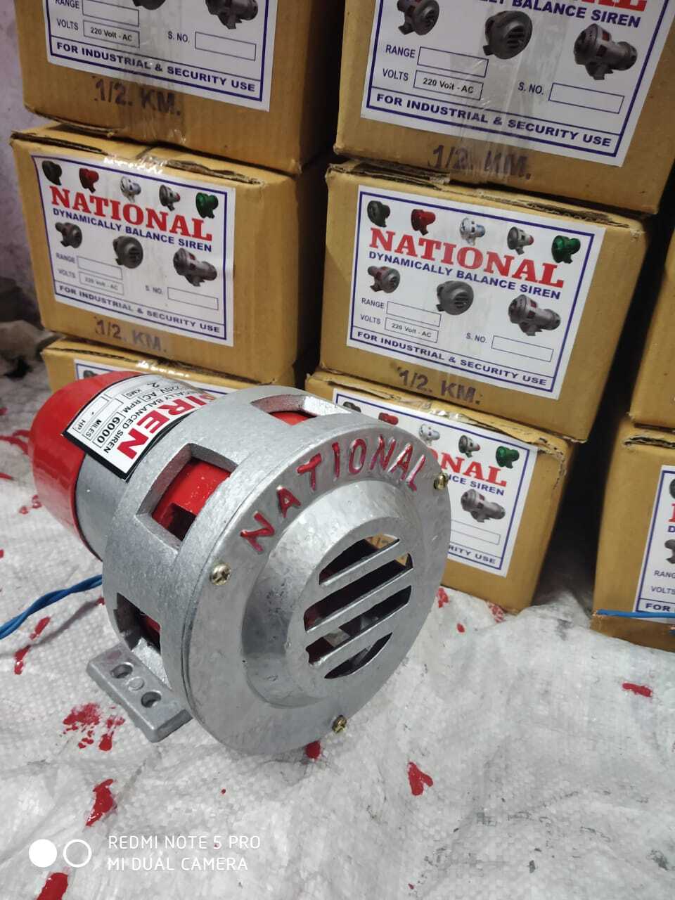 Electric Siren - 3hp, 2880rpm, 5km Range | Aluminum Body, Copper Winding, 220v/440v Power Supply, Horizontal Mounting