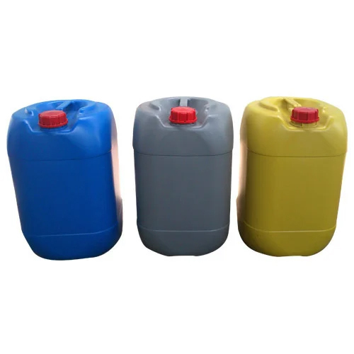 20Ltr Chemical Industry Jerry Cans - Plastic, 20Ltr, Blue, Grey, Yellow | Rigid, Lightweight, Bio-Degradable, Leak Proof, Red Cap