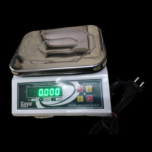 Heavy Duty Digital Weighing Scale - Steel Body, Compact Design For Easy Portability | Visible Green Light Display, Accurate Measurement For Small To Medium Objects