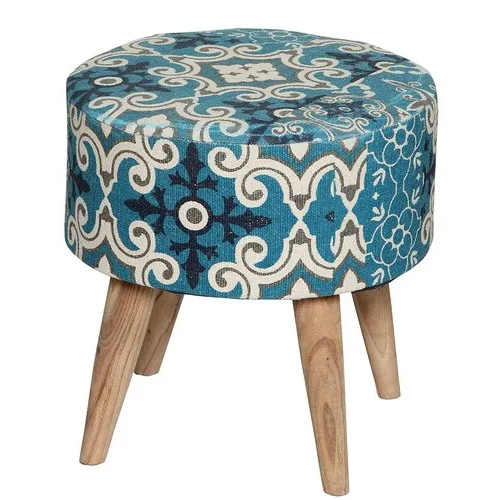 Wood 40X40X40 Cm Blue Wooden Stool