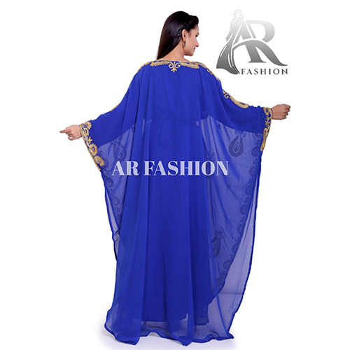 Dubai Moroccan Stylish Party Wear Dress Bust Size: 52 Inch (In)