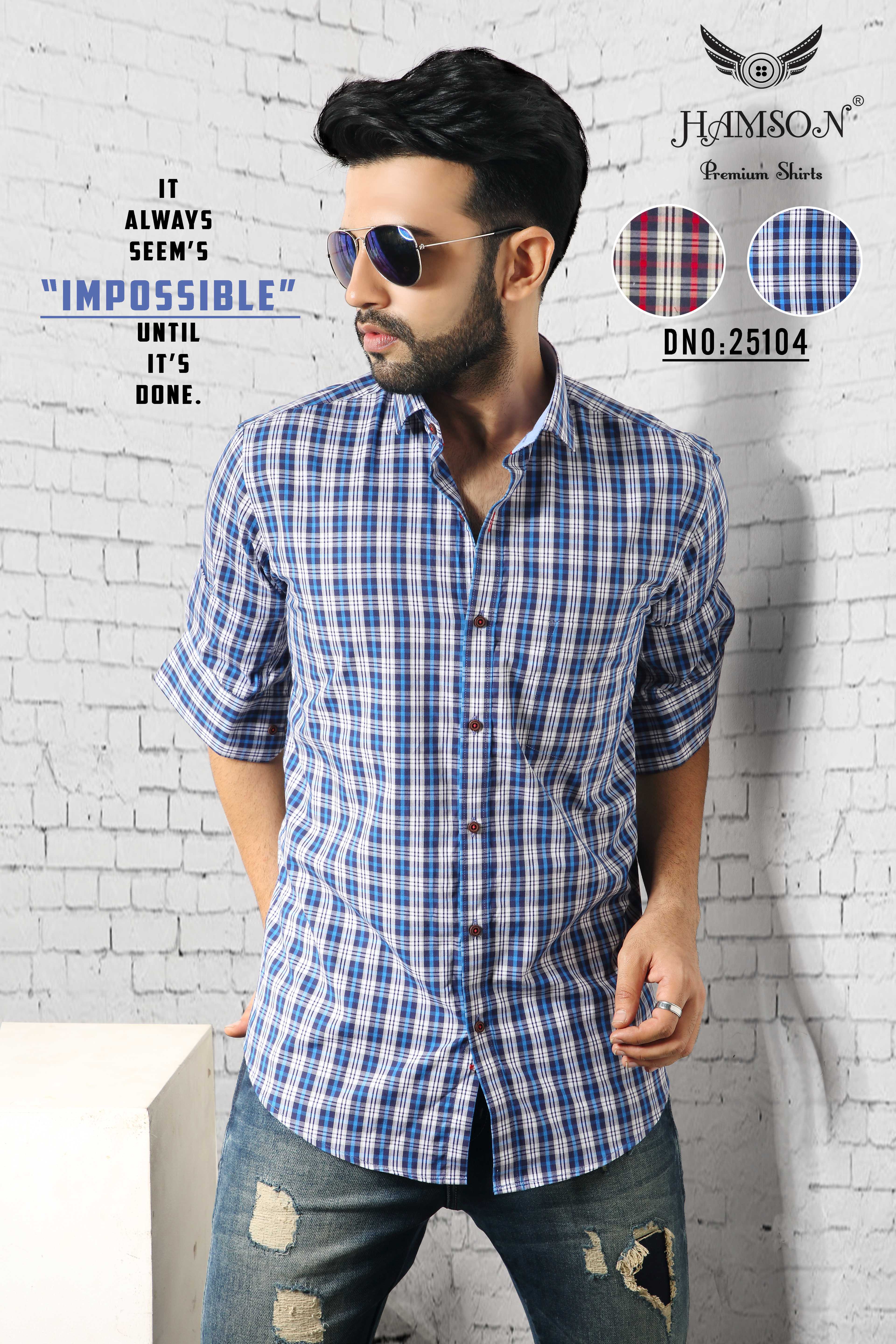 Mens Cotton Blended Checks Shirts 8 - Cotton Twill Fabric, Multi-color, Full Sleeves, Standard Collar | Breathable, Anti-wrinkle, Washable, Yarn Dyed