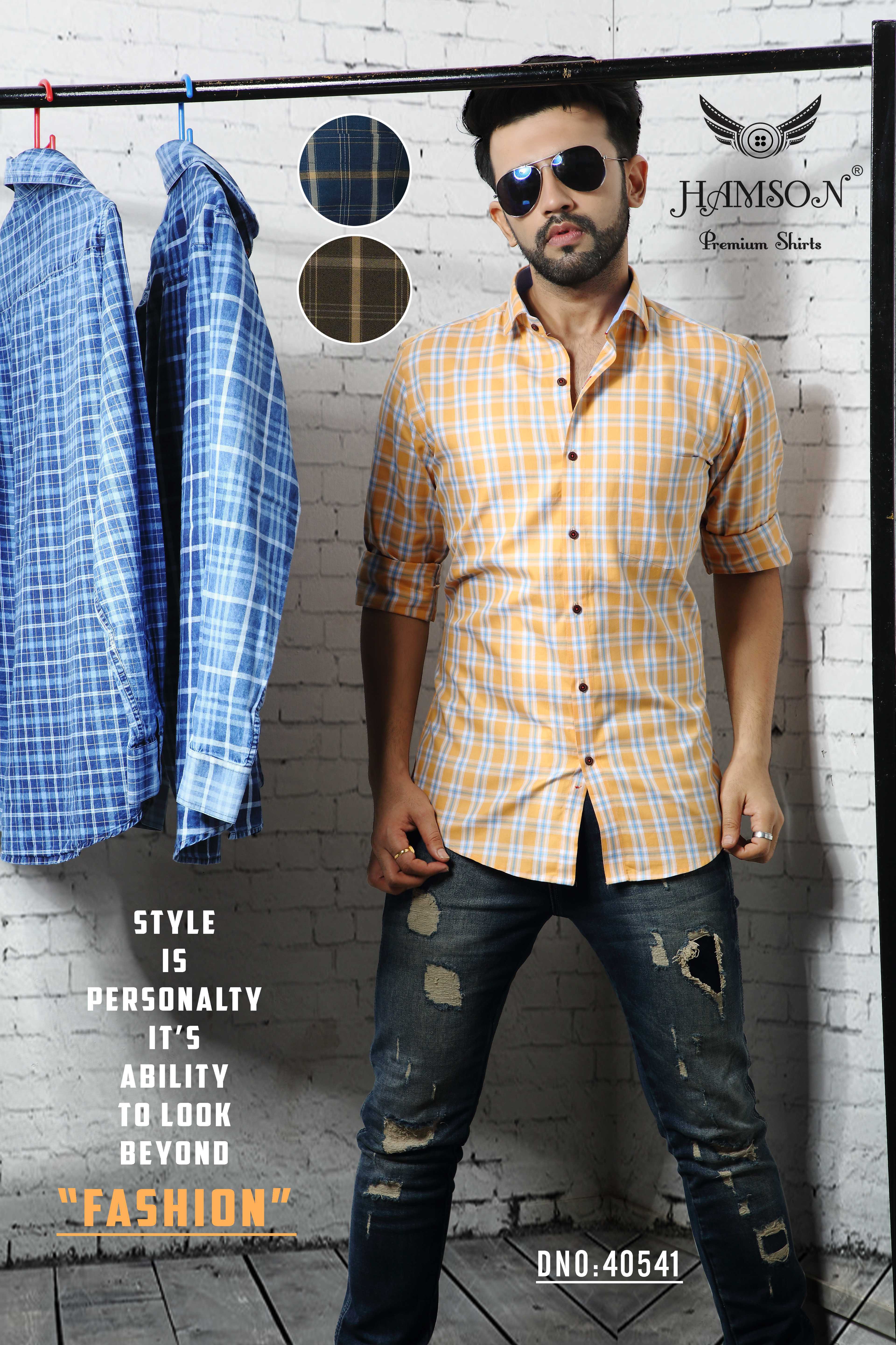 Mens Cotton Blended Checks Shirts 8 - Cotton Twill Fabric, Multi-color, Full Sleeves, Standard Collar | Breathable, Anti-wrinkle, Washable, Yarn Dyed