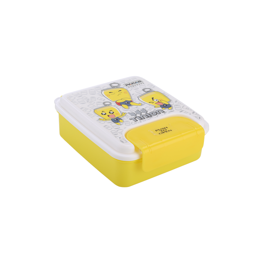 Feast Lunch Box - High Quality Polypropylene, Multicolor, Slim Design, Lightweight, Spill-proof & Airtight With Mini Container, Spoon & Fork