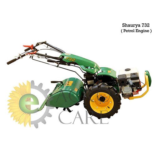 Green-Black Shaurya 732 Petrol Rear Tiller