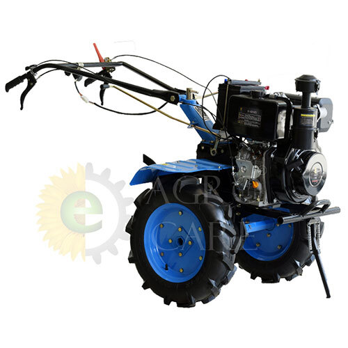 Blue-black Manual And Self Start Power Tiller