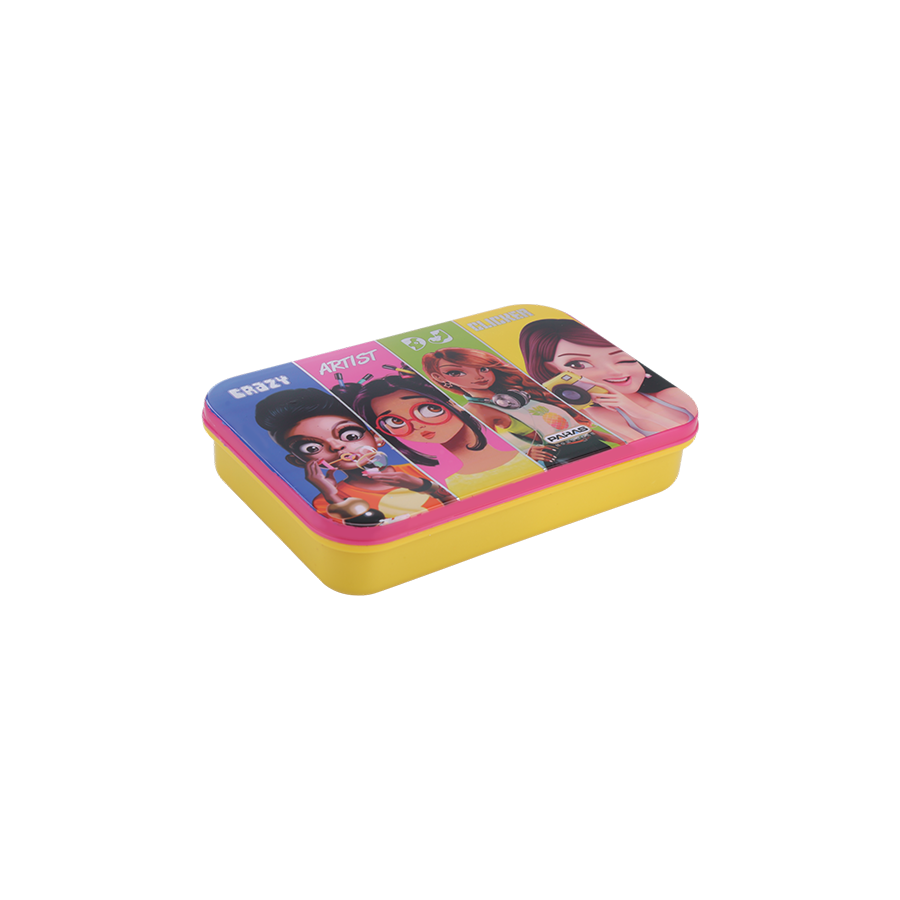M N M Lunch Box - Virgin Polypropylene, Various Sizes , Multicolor And Printed Design For Easy Carry And Food Grade Quality