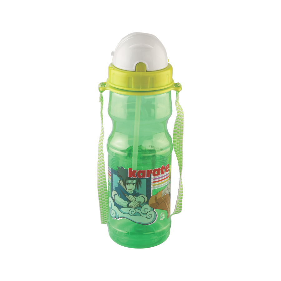 Gym Water Bottle - Pet Material, Multicolor, Lightweight & Durable | Beautiful Design With Rubber Gasket For Leak-free Use, Easy Carry Strap & Flip-open Sipper