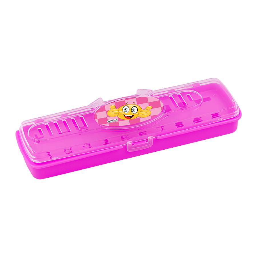 Pippo Pencil Box - Virgin Pp Material, Spacious Two-layer Design, Multicolour Trendy Style, Includes Stencil A-z & 0-9