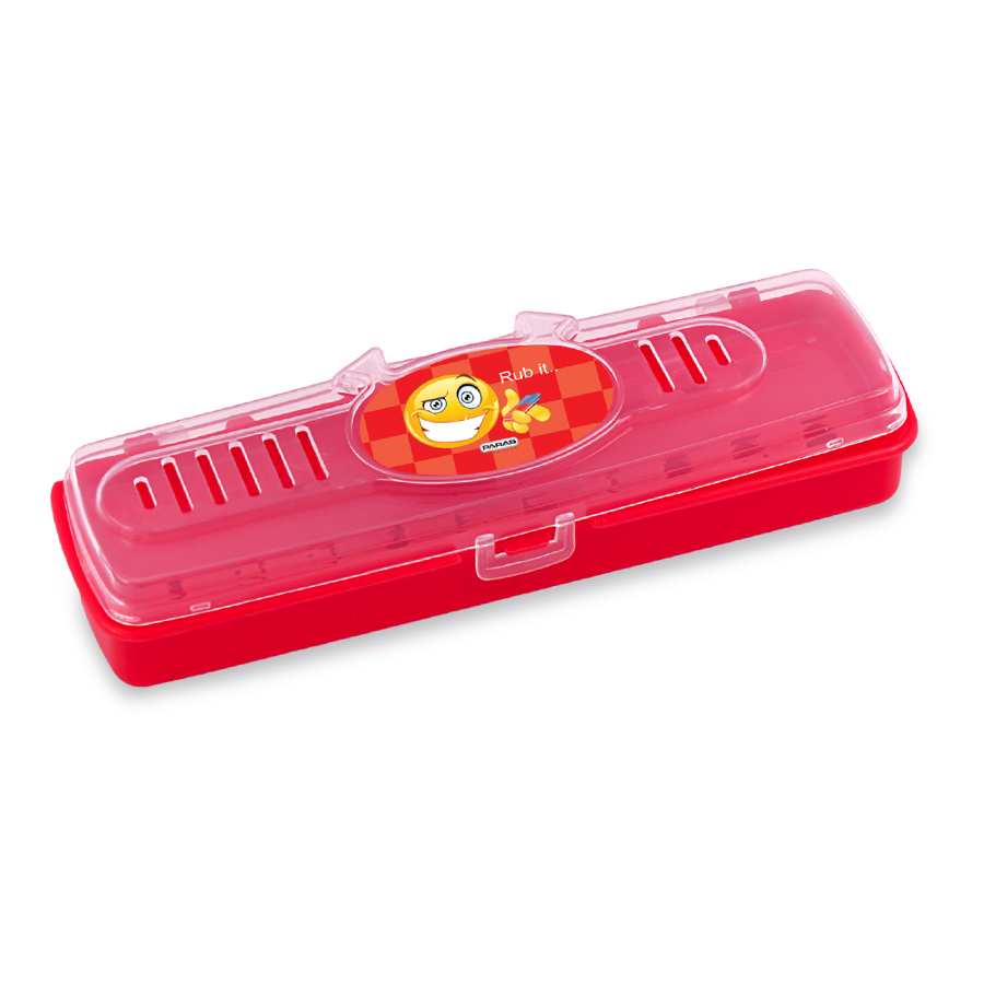 Pippo Pencil Box - Virgin Pp Material, Spacious Two-layer Design, Multicolour Trendy Style, Includes Stencil A-z & 0-9