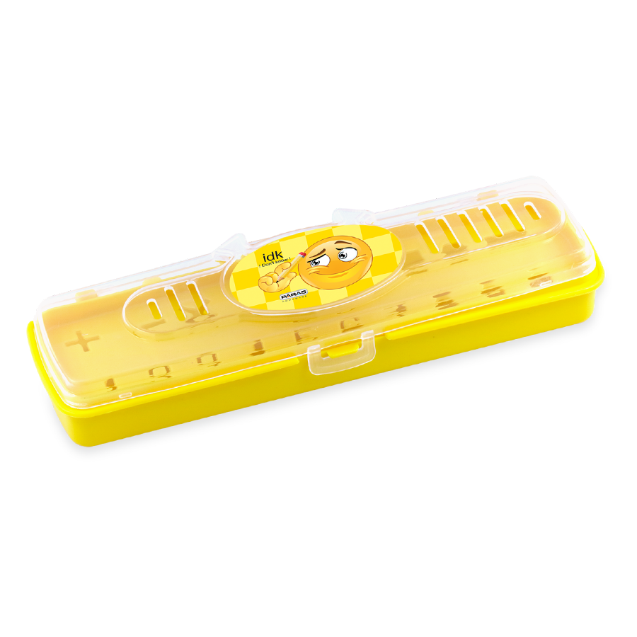 Pippo Pencil Box - Virgin Pp Material, Spacious Two-layer Design, Multicolour Trendy Style, Includes Stencil A-z & 0-9