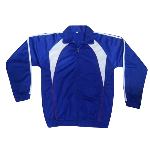 Super Poly School Tracksuit - Polyester Material, Unisex Design, Vibrant Blue Color | Full Zipper Jacket, Elastic Waistband Pants For Ultimate Comfort