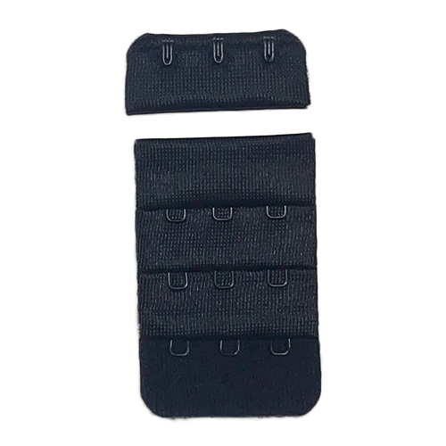 Bra Hook and Eye Strep - Cotton Material, Various Sizes Available, Black Color | Ladies' Garment Accessory, Plain Design
