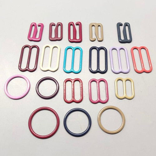 Nylon Coated Ring Sliders for Bra - Metal & Nylon, Available in Various Sizes, Multicolor Design for Ladies | Plain Type for Garment Usage