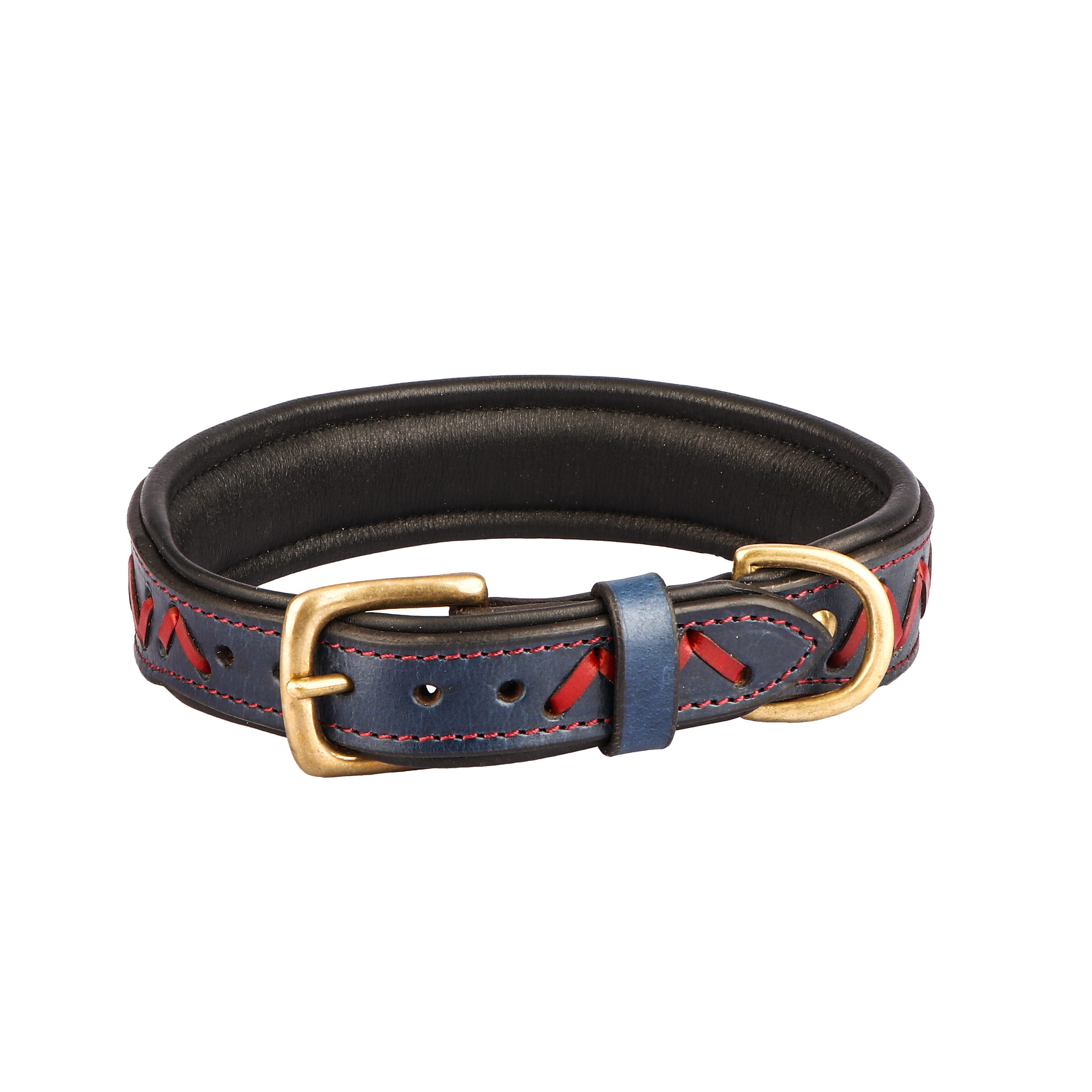 Sparrow Daughter Leather Dog Collar For Large And Medium Dogs In Braided Design