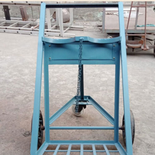 व्हाइट डबल गैस सिलेंडर ट्रॉली