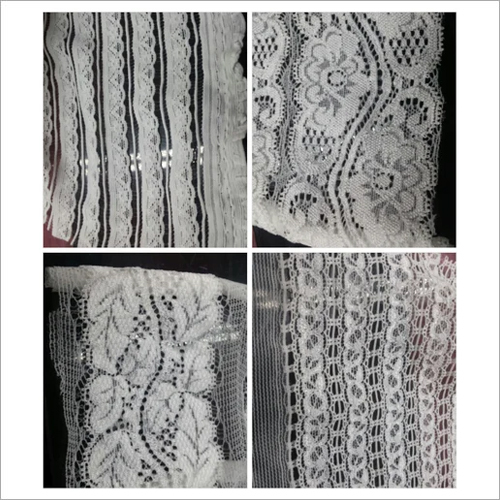 कशीदाकारी नायलॉन लाइक्रा व्हाइट लेस