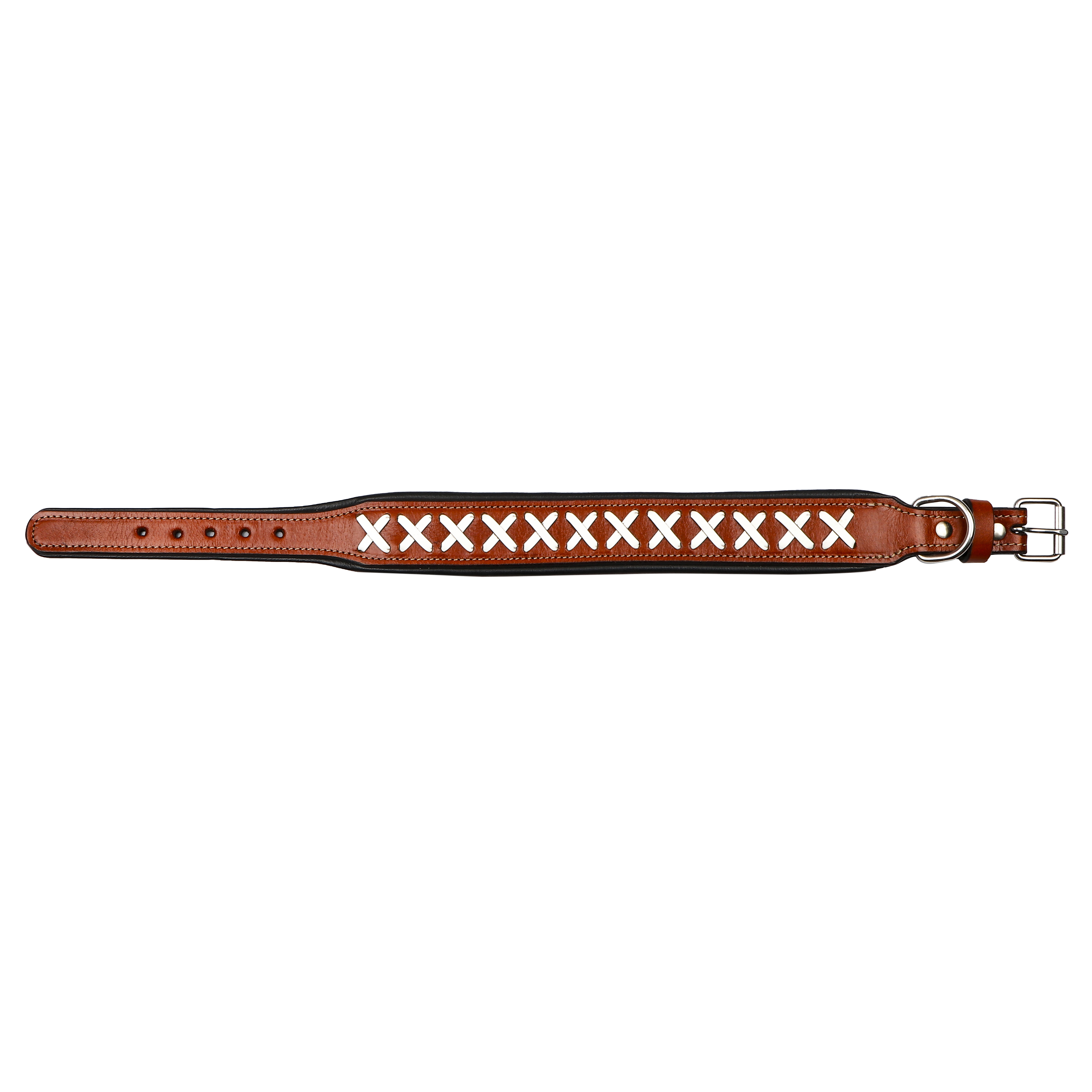 Sparrow Daughter Leather Dog Collar In Orange - Solid Leather, Antique Brass Buckle, Rust Resistant | Durable, Soft Leather, Stylish, Easy Attachment, Embroidery Available