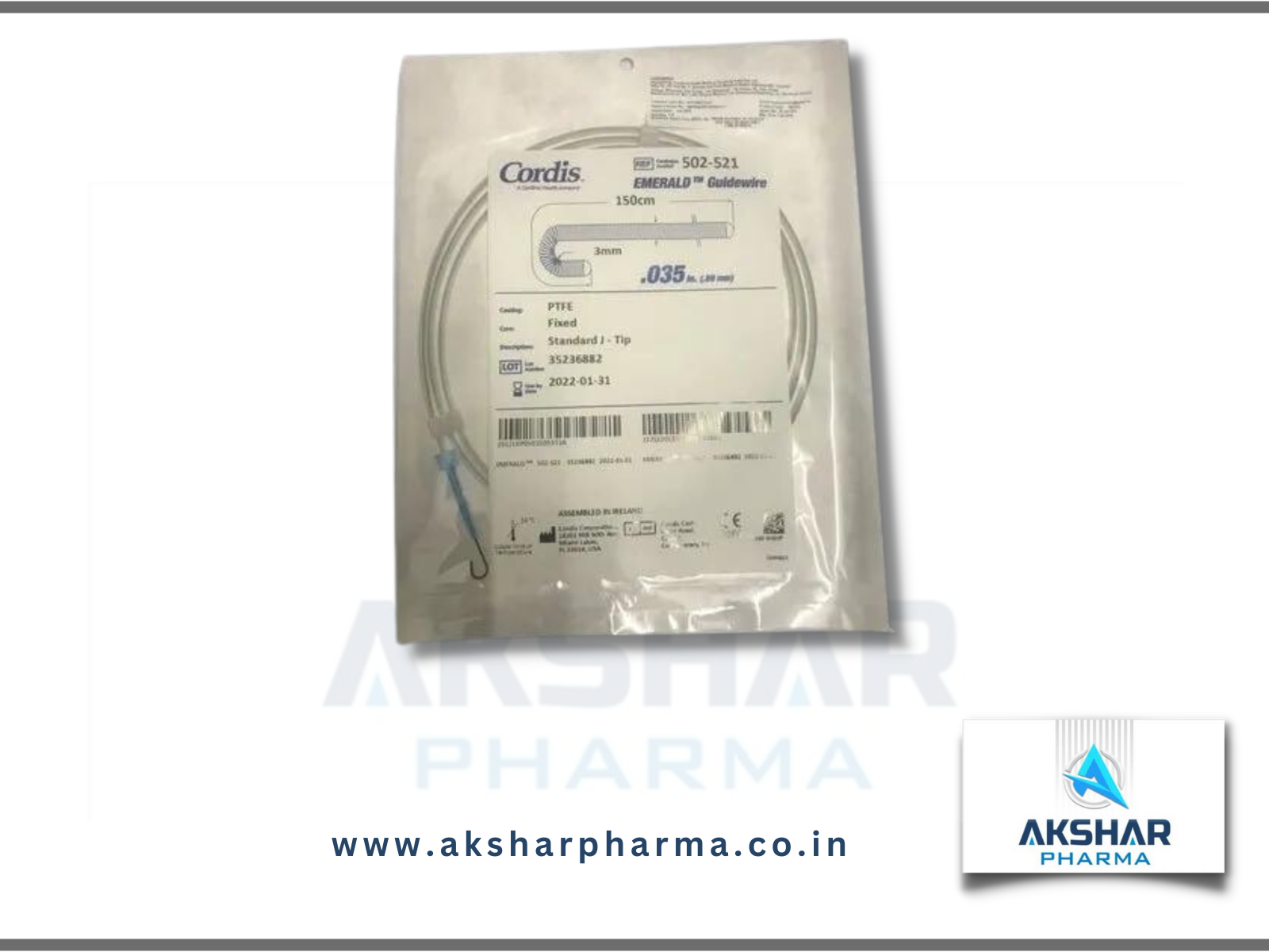 Emerald Guidewire 150cm - Recommended For: Hospital