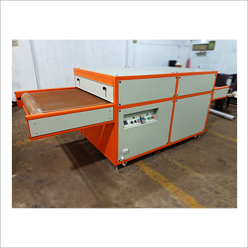 White N Orange Conveyor Curing Machine Label Printing