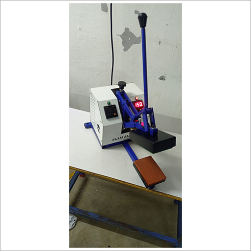 0304 Manual Label Transfer Machine - Ms Material | Double Production Capacity, Uni-directional Printing, High-grade Durability, Effective Heating And Pressure