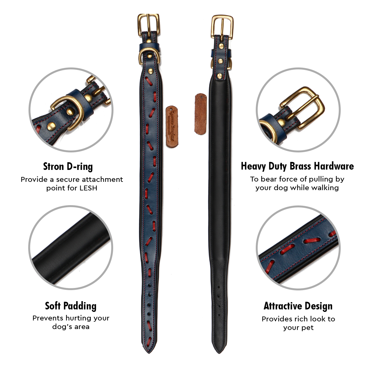 Sparrow Daughter Leather Dog Collar With Different Braided Design