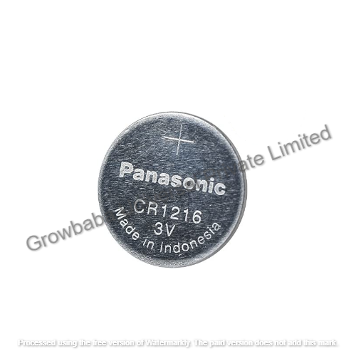 Panasonic CR1216 3volt Lithium Coin Cell Battery - 3volt Nominal Voltage, 0.7g Weight | Reliable Power Source for Electronics