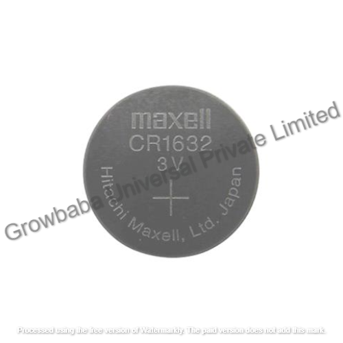 Maxell CR1632 3volt Lithium Coin Cell Battery - Nominal Voltage: 3V, Weight: 1.9g | Reliable Power Source for Electronics and Gadgets