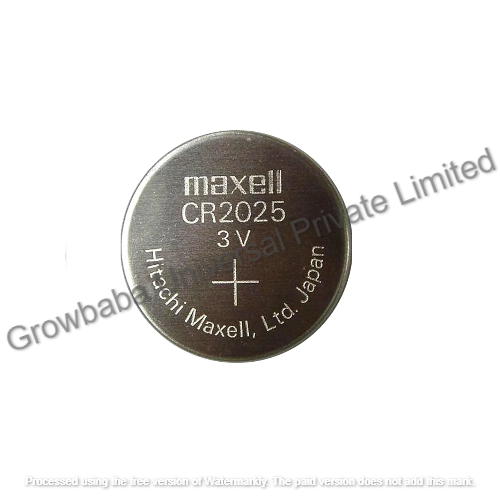 Maxell CR2025 3volt Lithium Coin Cell Battery - 2.5g Weight, 3volt Nominal Voltage | Reliable Power Source for Electronic Devices