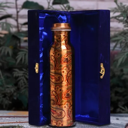 1000 Ml Pure Copper Water Bottle - Industrial Use Beverage, Copper Material, Available In Different Sizes