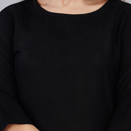 Washable Ladies Black Kurtis With Red Pant