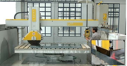 ब्रिज कटिंग मशीन का दृश्य