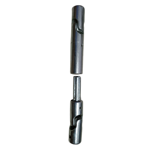 Pin Type Double Universal Joint - Heavy-duty Alloy Steel, Round Head Code, Powder Coated Finish, Silver Color, High Load Capacity For Industrial Use