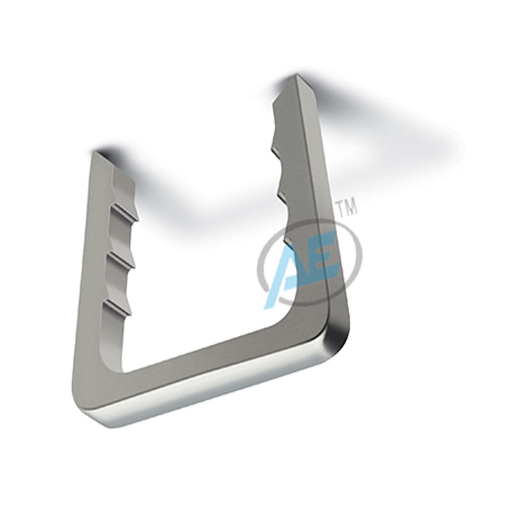 Orthopedic Staple Straight - 316l Steel, 1.76-25-20dia A, 25, Dia B, 20 | Non-flexible, Interlocking Nail Usage, Silver Finish