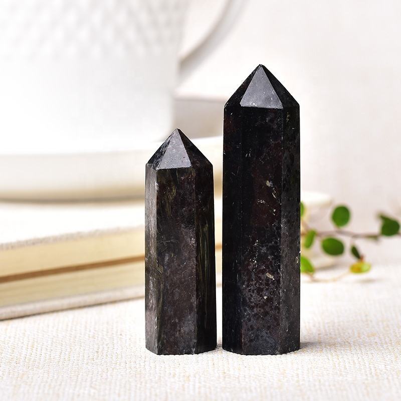 Astrophyllite Gemstone Crystal Tower Pencil Point Healing Wand Stick - Grade: Aaa