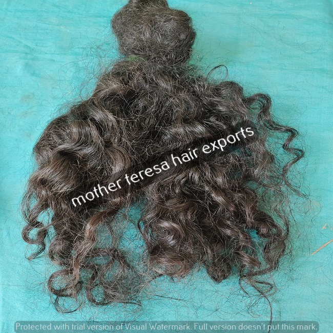 Black Raw Indian Curly Hair Extensions - Color: Natural Brown
