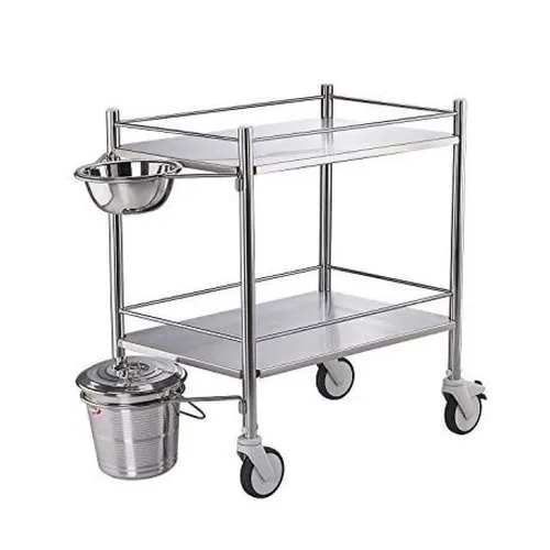 स्टेनलेस स्टील ड्रेसिंग ट्रॉली