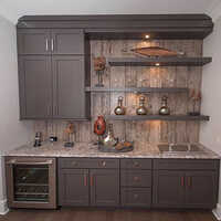 वुड मॉडर्न बार यूनिट