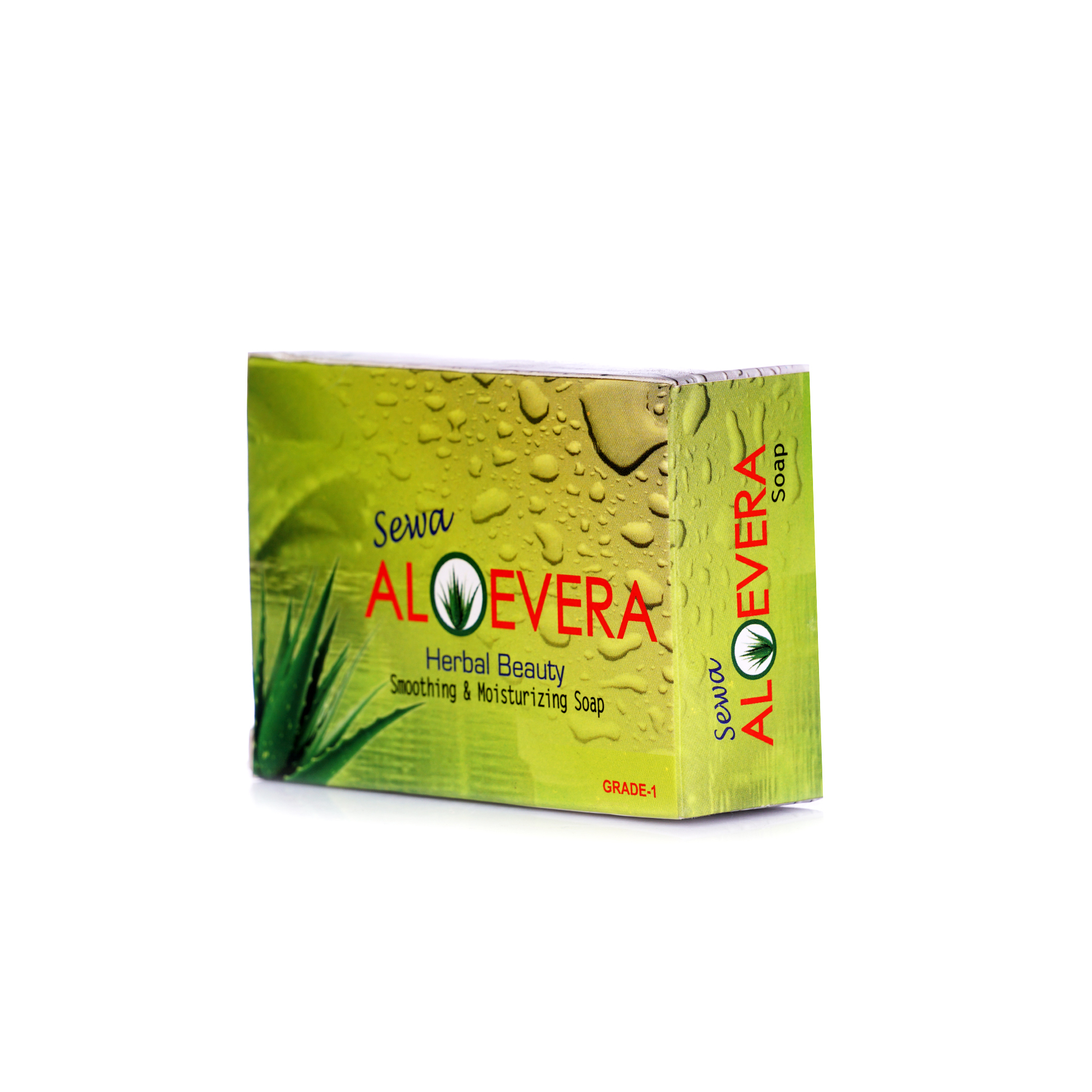 Aloe Vera Herbal Soap - Solid, A-grade Moisturizing Formula | Herbal Ingredients For All Skin Types, 3-year Shelf Life, Recommended Use As Per Physician