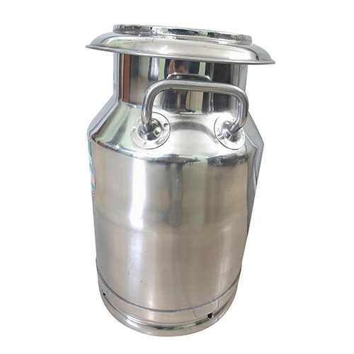 Silver Stainless Steel 304 Milk Can 20 Ltr