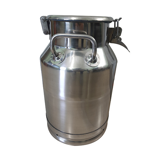 Silver Stainless Steel 304 Milk Can 20 Ltr