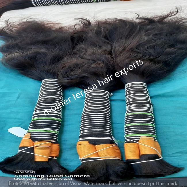Good Quality Unprocessed Indian Bulk Human Hair Extensions - Color: Natural Brown